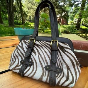 Elliott Lucca Mini Purple Tiger stripe Haircalf tophandle